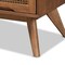 Baxton Studio Barrett Mid-Century Walnut Brown Finished Wood and Synthetic Rattan 4-Drawer Chest 192-11299-ZORO - alternate 8